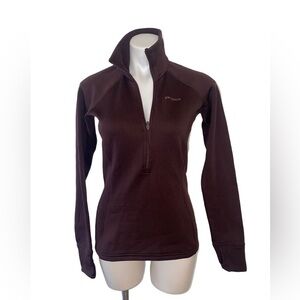 PATAGONIA - Velocity Zip-Neck Bitter Chocolate Brown Womens Pullover in Size M